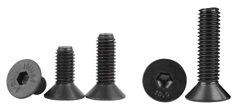 High strength flat head hex screws