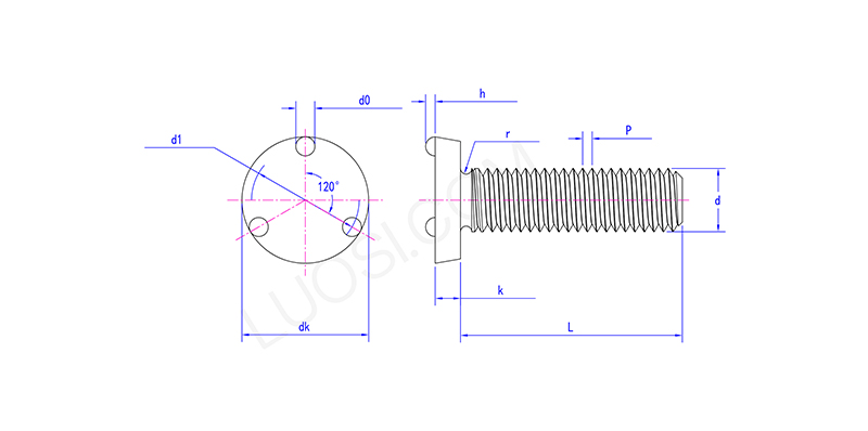 Robust Face Projection Welding Bolt