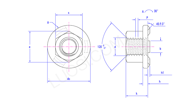 Corrosion-Resistant Welding Flange Nut