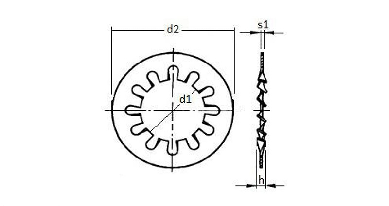 Toothed Lock Washers Internal Teeth Toothed Lock Washers Internal Teeth