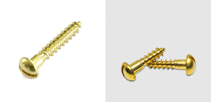 Wood Screw Slotted Round Head Brass Wood Screw Slotted Round Head Brass