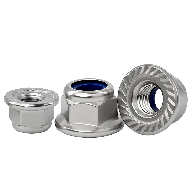 ప్రబలంగా ఉన్న టార్క్ రకం షడ్భుజి గింజలు ఫ్లాంజ్‌తో